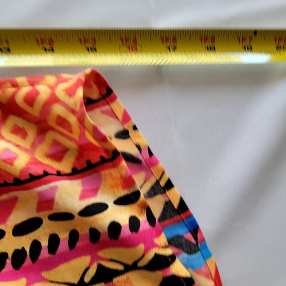 Rafaella Striped Tribal Caftan Tunic Top Sunset Serenade (Size: 1X) - Picture 12 of 12